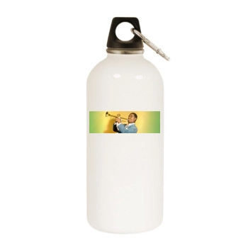 Louis Armstrong White Water Bottle With Carabiner