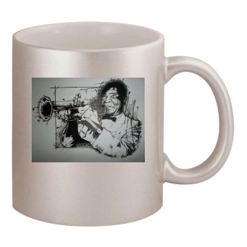 Louis Armstrong 11oz Metallic Silver Mug