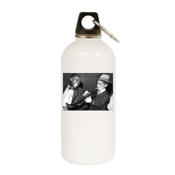 Louis Armstrong White Water Bottle With Carabiner