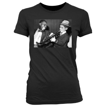 Louis Armstrong Women's Junior Cut Crewneck T-Shirt