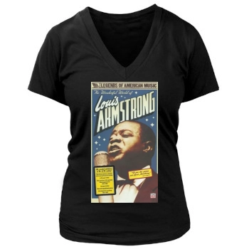 Louis Armstrong Women's Deep V-Neck TShirt