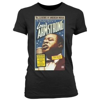 Louis Armstrong Women's Junior Cut Crewneck T-Shirt