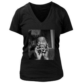 Louis Armstrong Women's Deep V-Neck TShirt