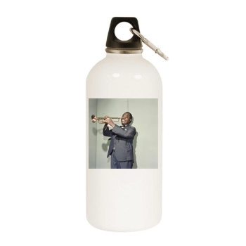 Louis Armstrong White Water Bottle With Carabiner