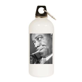 Louis Armstrong White Water Bottle With Carabiner