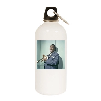 Louis Armstrong White Water Bottle With Carabiner