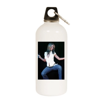 Cheryl Tweedy White Water Bottle With Carabiner