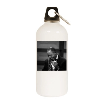 Louis Armstrong White Water Bottle With Carabiner