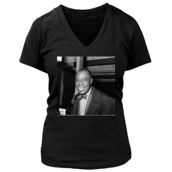 Louis Armstrong Women's Deep V-Neck TShirt