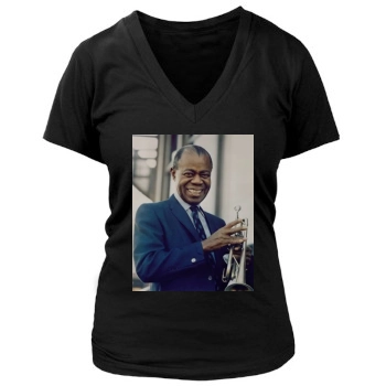 Louis Armstrong Women's Deep V-Neck TShirt