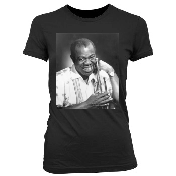 Louis Armstrong Women's Junior Cut Crewneck T-Shirt