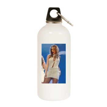 Cheryl Tweedy White Water Bottle With Carabiner