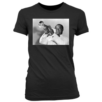 Louis Armstrong Women's Junior Cut Crewneck T-Shirt