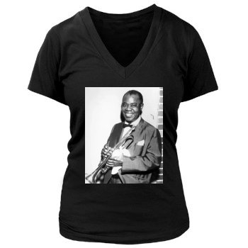 Louis Armstrong Women's Deep V-Neck TShirt