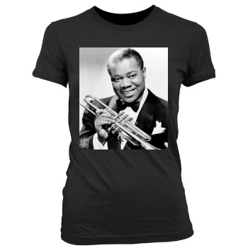 Louis Armstrong Women's Junior Cut Crewneck T-Shirt