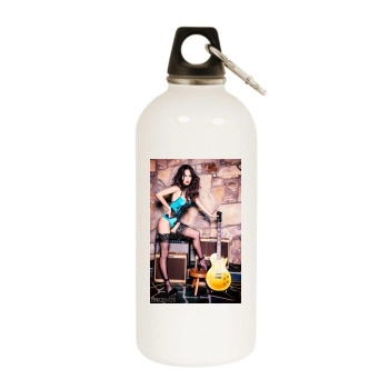 Megan Fox White Water Bottle With Carabiner