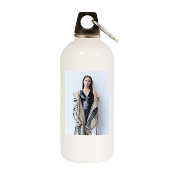 Megan Fox White Water Bottle With Carabiner