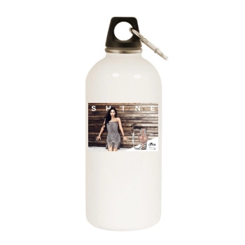 Megan Fox White Water Bottle With Carabiner