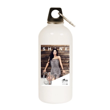 Megan Fox White Water Bottle With Carabiner