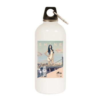 Megan Fox White Water Bottle With Carabiner