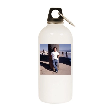 Christian Bale White Water Bottle With Carabiner