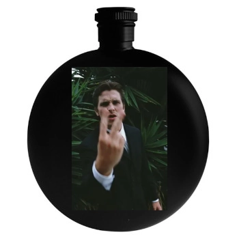 Christian Bale Round Flask