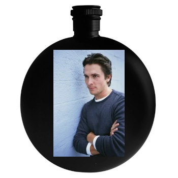 Christian Bale Round Flask