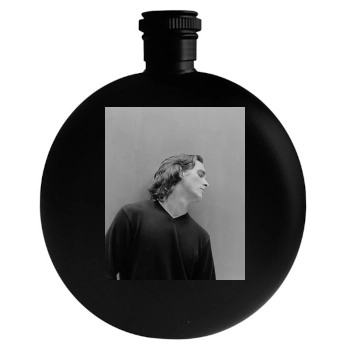 Christian Bale Round Flask