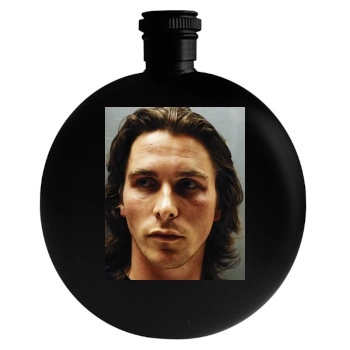 Christian Bale Round Flask