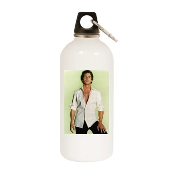 Christian Bale White Water Bottle With Carabiner