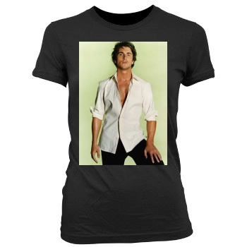 Christian Bale Women's Junior Cut Crewneck T-Shirt