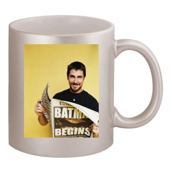 Christian Bale 11oz Metallic Silver Mug