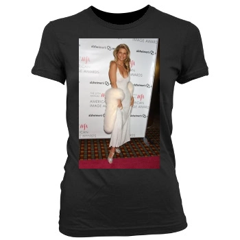 Christie Brinkley Women's Junior Cut Crewneck T-Shirt