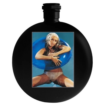 Christina Aguilera Round Flask