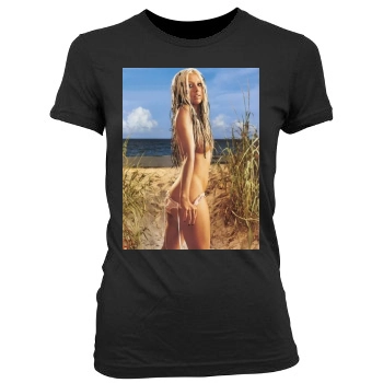 Christina Aguilera Women's Junior Cut Crewneck T-Shirt