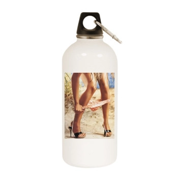 Christina Aguilera White Water Bottle With Carabiner