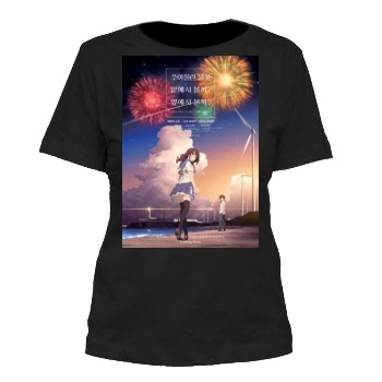 Uchiage hanabi shita kara miru ka Yoko kara miru ka 2017 Women's Cut T-Shirt