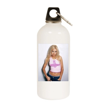 Christina Aguilera White Water Bottle With Carabiner