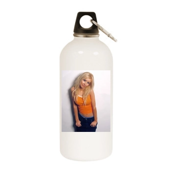 Christina Aguilera White Water Bottle With Carabiner