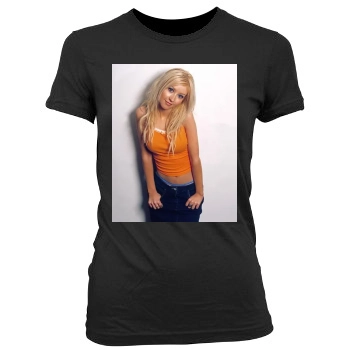 Christina Aguilera Women's Junior Cut Crewneck T-Shirt