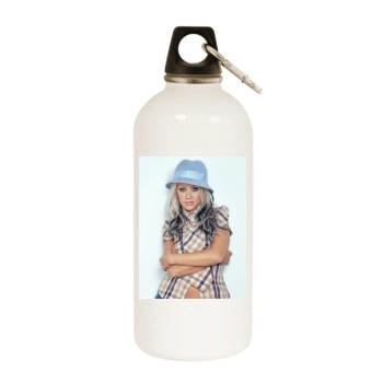 Christina Aguilera White Water Bottle With Carabiner