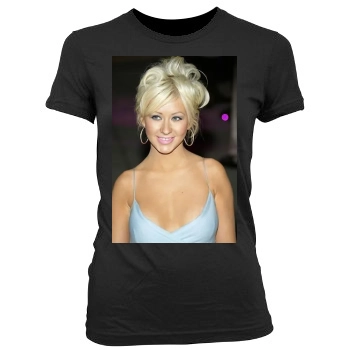 Christina Aguilera Women's Junior Cut Crewneck T-Shirt