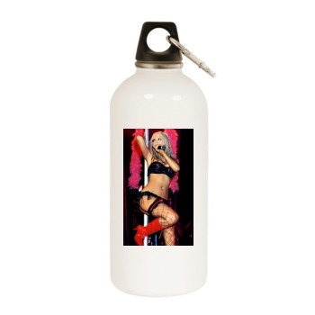 Christina Aguilera White Water Bottle With Carabiner