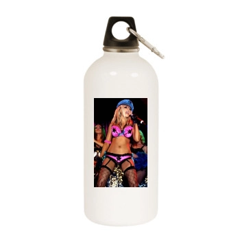 Christina Aguilera White Water Bottle With Carabiner