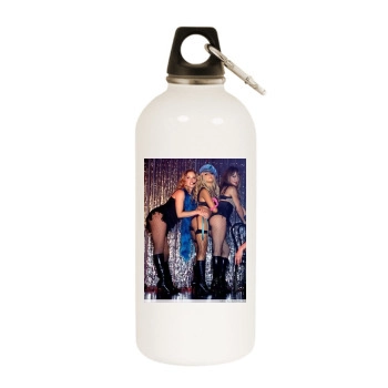 Christina Aguilera White Water Bottle With Carabiner