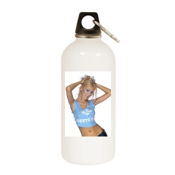 Christina Aguilera White Water Bottle With Carabiner