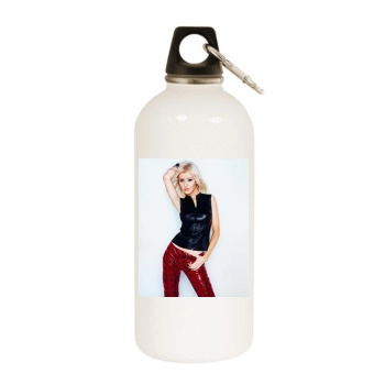 Christina Aguilera White Water Bottle With Carabiner