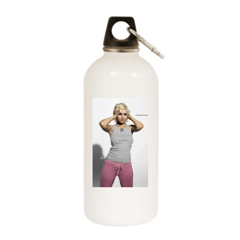 Christina Aguilera White Water Bottle With Carabiner