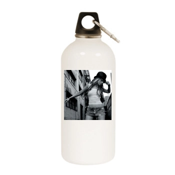 Christina Aguilera White Water Bottle With Carabiner