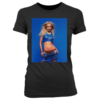 Christina Aguilera Women's Junior Cut Crewneck T-Shirt